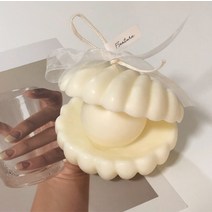 F5NATURE 오브제 진주조개캔들, 우드세이지앤씨솔트, 1개