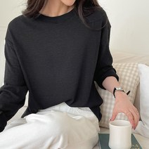 디어로라 여성용 스판 솔리드 긴팔 티셔츠