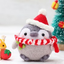아트조이 DIY 양모펠트 키트, 1세트, 산타 펭귄