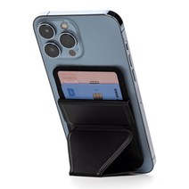 아이몰 맥세이프 스탠드 휴대폰 포켓 카드지갑, 1개, 블랙