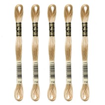 브랜드얀 DMC 25번 면사 자수실 5p, 738번, 8m, 5개