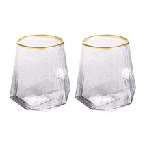 로체스터 골드링 다이아 글라스 540ml, 혼합색상, 2개