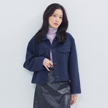 로엠 여성용 체크 트위드 자켓