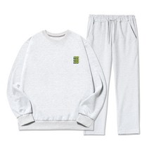 NSD 남성용 빅사이즈 쓰리콤보 스몰로고 기모 맨투맨 트레이닝 세트