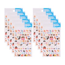 스튜디오에잇 반짝반짝 물방울 스티커, 강아지, 10개