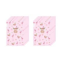 아이비스 여아용 초등3-6 일기장 좁은칸 노트 플라밍고 10726, 혼합색상, 10개