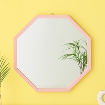 에이스홈 마카롱 정팔각 벽거울 600, 핑크