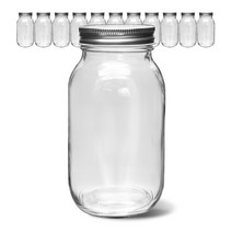 미르코리아 유리병 + 클래식 미르 자 철캡 실버 세트, 12세트, 850ml