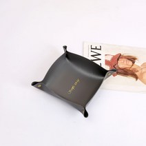 심플 컬러 가죽 트레이 소, 09 다크그레이, 1개