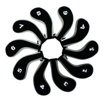제이빅 골프채 헤드 아이언 커버 세트 10종세트, 그레이