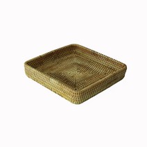 라탄 낮은 사각 트레이 중, 1개