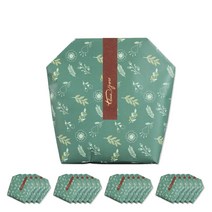 플라워가든 기프트백 Medium 20p + 띠스티커 20p, 그린(기프트백), 브라운(띠스티커), 1세트
