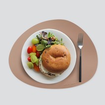 에이드엘 미니 실리콘 테이블매트 페블, 브릭레드, 350 x 270mm