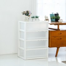 리빙앤트리 퓨어서랍장 4단52, 화이트, 1개