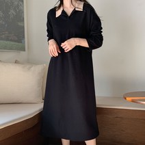 보리맘 보리맘 기모 흰 카라 빅사이즈 롱 임부복 원피스 a731