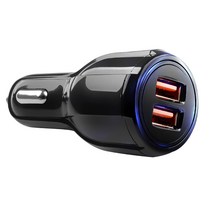 생활공식 퀄컴 3.0 듀얼포트 고속 차량용 충전기, 블랙