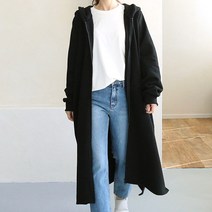 비나인 여성용 베스더 기모 후드롱집업