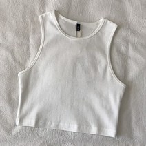 여성용 U넥 슬림핏 크롭나시티 RK1083