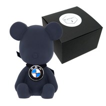 라띠크제이 엠블럼 베어 차량용 방향제 BMW 블랙 + 리필 베이비파우더 5ml, 1세트