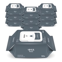 네이즈 그랑 물티슈 캡형, 10팩, 120매