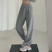 레몬소울 여성용 테리 와플 밴딩 조거팬츠