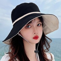 루니벨 로앤리본끈 와이드챙모자