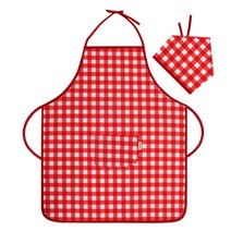 더해피 아동용 목끈형 앞치마 + 두건 세트