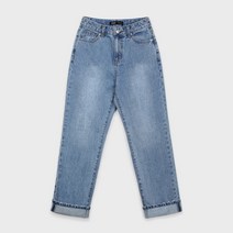 미쏘 여성용 롤업 보이핏 데님 긴바지