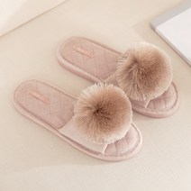 바랑 러블리 면 거실 실내화, 핑크, 1개