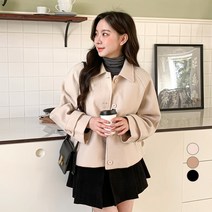 베러스윗 여성용 카라넥 레글런 숏코트