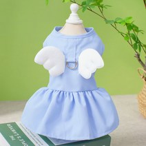 파스텔펫 반려동물 러블리 엔젤 원피스, 블루