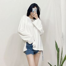 레몬티 여성용 포레버 옆트임 긴팔 박스티 lkf130