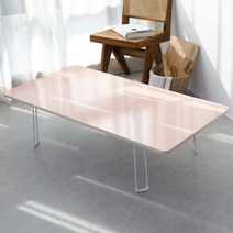 스토리퍼니쳐 E0 LPM 유광 밀러 접이식 테이블 1200, 핑크