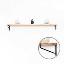 페인트인포 코지선반대 4p + 스프러스 원목선반 2p 세트, 블랙(선반대)