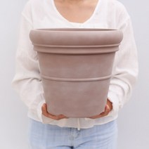 아침향기 더블링 바소 수지화분, 모카