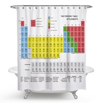 원소 주기율표 욕실 샤워커튼 L05 180 x 200 cm, 1개