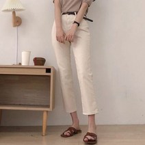 체리체리 여성용 일자핏 데일리 면 바지