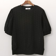 슈가펀 로르프 자수 펀칭 블라우스