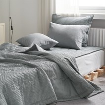 뱀부 누빔 여름 이불 솔리드 + 카페트 + 베개커버