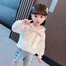 베베니즈 여아용 후드레이스 잔꽃패턴 점퍼