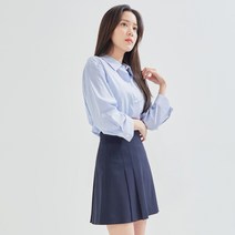 로엠 여성용 베이직 린넨라이크 7부 셔츠