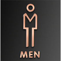 카페 화장실 도어사인 남자 표지판 03 로즈골드, 1개, MEN