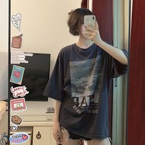 레몬소울 여성용 트럴 프린팅 반팔티셔츠