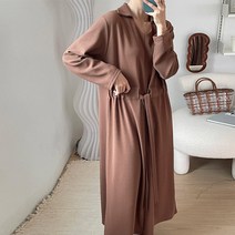 보리맘 카라 리본 빅사이즈 롱 임산부 원피스 a455