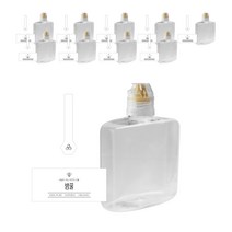 와이드납작 꿀병 페트 250ml + 원터치브릿지 옐로우캡 + 심플 밤 꿀 S 스티커 + 봉인 스티커 세트, 10세트