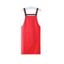 씨오브비 주방 카페 생활방수 편한 앞치마 70 x 87 cm, 레드, 1개