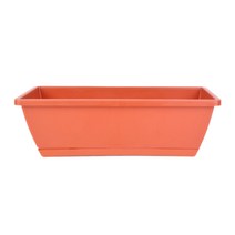 클레어라 채소 꽃 베란다 발코니 직사각형 화분 2p, 브릭레드