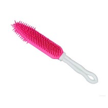 강아지 털 빠짐 관리 고양이 털 실리콘 브러쉬 빗자루, 핑크, 1개