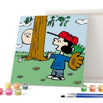아이러브페인팅 피너츠 DIY PAINTING 25 x 25 cm, 스누피 야구게임