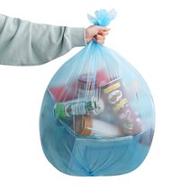 네이쳐리빙 재활용 쓰레기 분리수거 배접 비닐봉투 청색, 100개, 60L